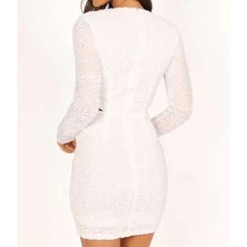 R.Vivimos Women's Glitter Sequin Party Dress for All Occasions