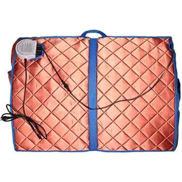 Durherm Infrared Sauna, Low EMF Negative Ion Portable Indoor Sauna with Chair and Heated Footpad, Copper, Large