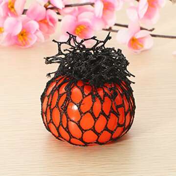 Bingole 4PCS Randomly Mesh Squishy Balls Stress Relief Squeeze Grape Balls Relieve Pressure Balls