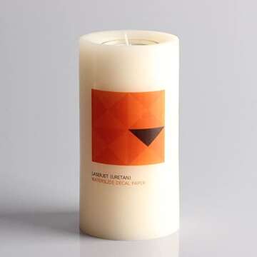 Sunnyscopa Premium Laser Waterslide Decal Transfer Paper Permanent Vinyl Sticker White Printable Self-adhesive film for personalized custom models Urethane Standard (A4, Clear, 100 sheets)