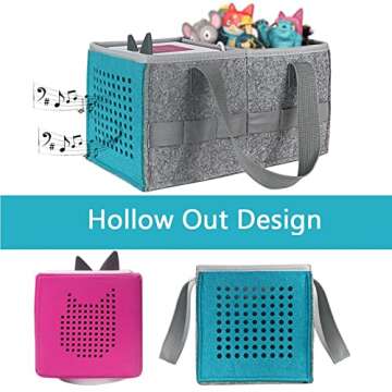 Hounyoln Carry Bag for Toniebox Audio Player Starter Set,Felt Organizer Case for Tonie Starter Set Storage Bag