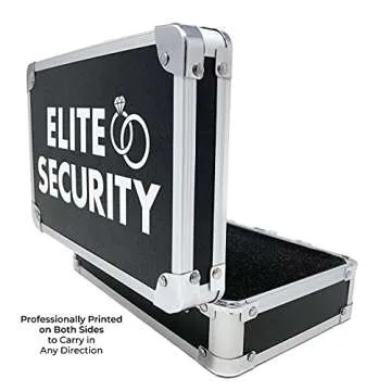 THE RING LEGEND Ring Security Ring Bearer Briefcase with Padded Slits to Hold Rings - Ring Bearer Gifts - Wedding Ring Security Case for Kids - Special Agent Ring Bearer Box for Boys Security