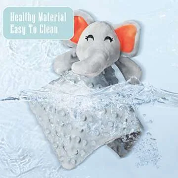 Cute Castle Security Blanket for Babies Gifts - Soft Unisex Newborn Essentials for Boys and Girls - Neutral Baby Stuff Snuggle Toy - Baby Registry Search Shower (Tiger & Grey Elephant)