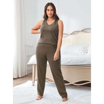 Vaimti Plus Size 3 Piece Loungewear Set for Fall