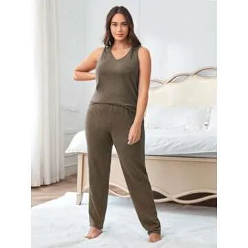Vaimti Plus Size 3 Piece Loungewear Set for Fall