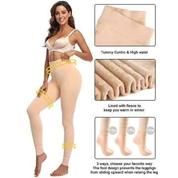 Warm Fleece Lined Leggings for Women - Comfort & Style