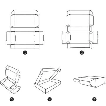 PHAREGE 25 Pack 7x5x2 Shipping Boxes for Small Business