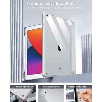 TiMOVO iPad 9th Gen Case with Pencil Holder and Stand