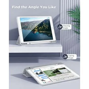 TiMOVO iPad 9th Gen Case with Pencil Holder and Stand