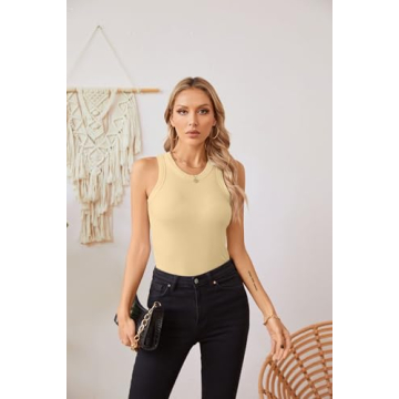 VICHYIE Summer Sleeveless Basic Tank Tops for Women