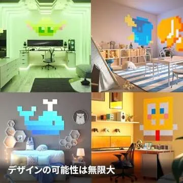 Nanoleaf Canvas WiFi Smart RGB 16M+ Color LED Dimmable Gaming and Home Decor Wall Lights Expansion Pack (4 LED Light Square Panels)