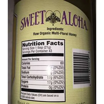 Sweet Aloha Hawaii Raw Organic Multi Floral Honey