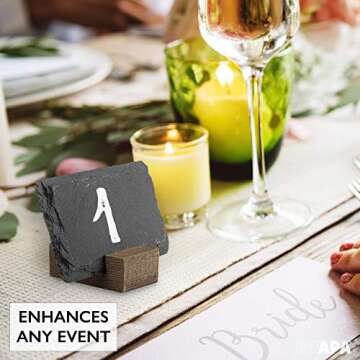 Mini Chalkboard Signs for Tables - Rustic Set of 8