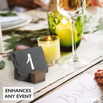 Mini Chalkboard Signs for Tables - Rustic Set of 8