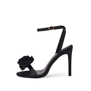 Womens Open Toe Heeled Sandals Flower Ankle Buckle Strap Stiletto High Heels Comfort Slingback Summe...