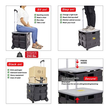 Quik Cart Portable Twin-Wheel Crate for Efficient Transport