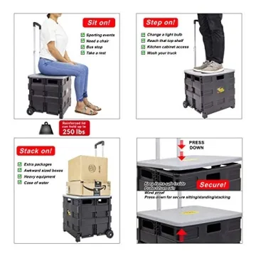 Quik Cart Portable Twin-Wheel Crate for Efficient Transport