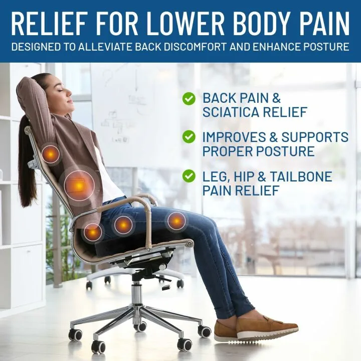 Everlasting Comfort Seat Cushion for Back Pain Relief