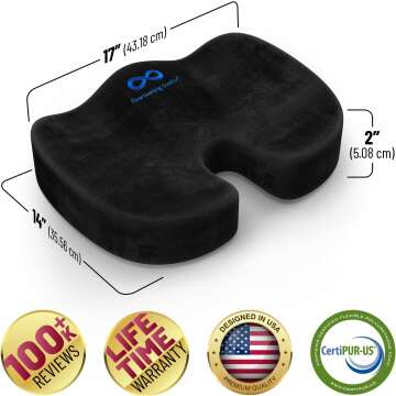 Everlasting Comfort Seat Cushion for Back Pain Relief