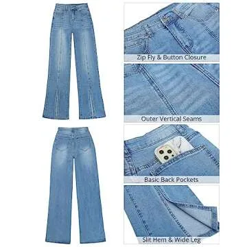 Stylish GRAPENT Flare Jeans High Waisted Design for Women