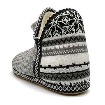 GPOS Women's Cashmere Knit House Booties for Comfort