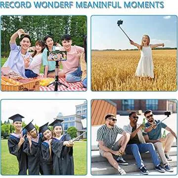 MQOUNY Selfie Stick & Phone Tripod with Fill Light