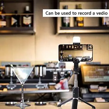 MQOUNY Selfie Stick & Phone Tripod with Fill Light