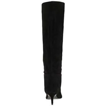 STEVEN by Steve Madden Women's Kirby Fashion Boot, Black Suede, 7.5 M US