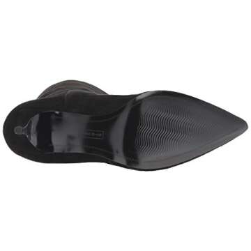 STEVEN by Steve Madden Women's Kirby Fashion Boot, Black Suede, 7.5 M US