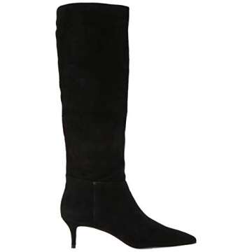 STEVEN by Steve Madden Women's Kirby Fashion Boot, Black Suede, 7.5 M US