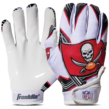 Franklin Sports Tampa Bay Buccaneers Youth NFL Football Receiver Gloves - Receiver Gloves For Kids -...