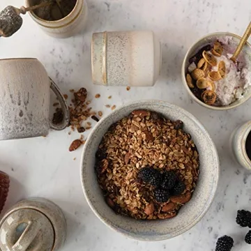 Creative Co-Op Stoneware Honey Jar with Dipper