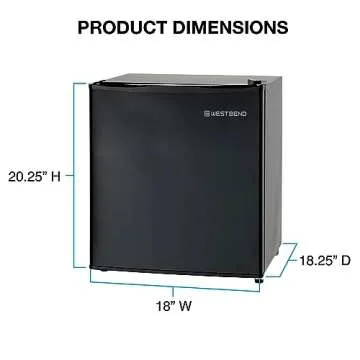 West Bend 1.7 Cu.Ft. Mini Fridge for Home or Office