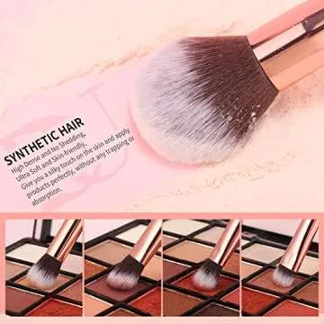 DUcare Makeup Brushes Set Professional 27Pcs Makeup Brushes Premium Synthetic Kabuki Foundation Blending Face Powder Blush Concealers Eye Shadows Make Up Brushes Kit White