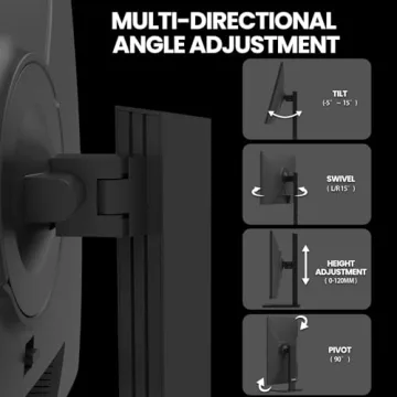 CRUA 24.5-Inch Monitor 165Hz FHD with Ergonomic Design
