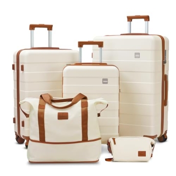 imiomo 3-Piece Luggage Set with Spinner Wheels for Stylish Travel