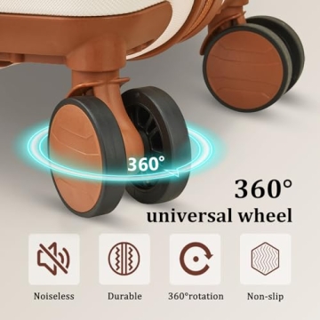 imiomo 3-Piece Luggage Set with Spinner Wheels for Stylish Travel