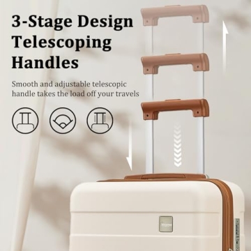 imiomo 3-Piece Luggage Set with Spinner Wheels for Stylish Travel