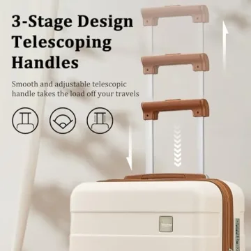 imiomo 3-Piece Luggage Set with Spinner Wheels for Stylish Travel