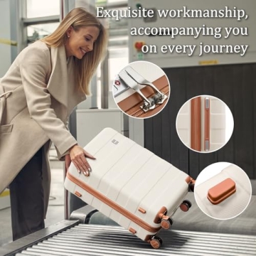 imiomo 3-Piece Luggage Set with Spinner Wheels for Stylish Travel