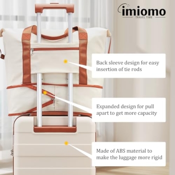 imiomo 3-Piece Luggage Set with Spinner Wheels for Stylish Travel