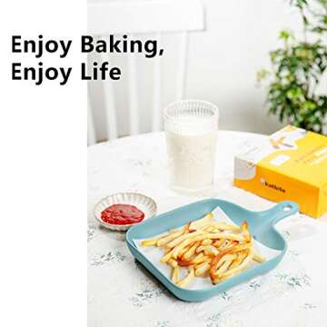 Katbite Hamburger Patty Paper 1000Pcs, 5.5"x5.5" Non Stick Parchment Paper Squares Sheets for Patty Seperate, Burger Press, Ground Beef, Freezing or Candy Wrappers, Use for Oven, Microwave or Freezer