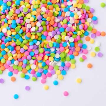Sweets Indeed, Pastel Bulk Sprinkles, Edible Sprinkle Mix, Confetti Quin, Perfect for Cake Decorations, Baking, Ice Cream, Cookies, Cupcake Topper, 10 ounces (Pastel Confetti)
