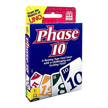 Mattel Games Phase 10 Card Game with 108 Cards, Great Game for Kids, Family or Adult Game Night, Age...