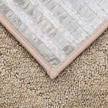 COSY HOMEER Edging Stair Treads Non-Slip Carpet Mat 28inX9in Indoor Stair Runners for Wooden Steps, Edging Stair Rugs for Kids and Dogs, 100% Polyester TPE Backing (15pc, Beige)