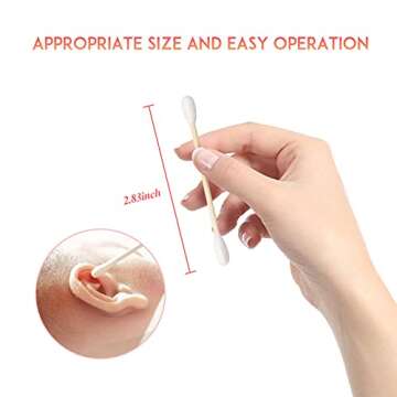 Cotton Swabs 2000ct(20 Pack),Double-Tipped Cotton Buds,Cotton Swabs with Wooden Sticks,Cotton Swabs ...