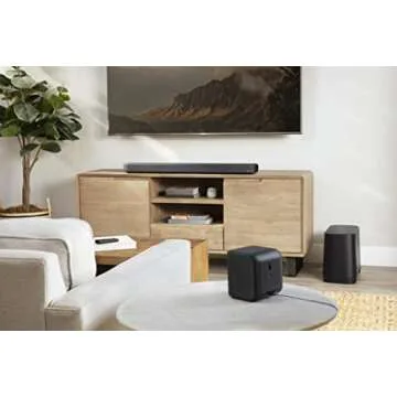 Polk Audio True Surround III 5.1 Channel Wireless Surround Sound System, Includes Sound Bar, L & R Rear Surrounds and 7'' Subwoofer, Dolby Digital Decoding, Built-in Bluetooth, Easy Setup, Black