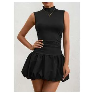 Milumia Women's Stylish Bubble Mini Dress for All Occasions