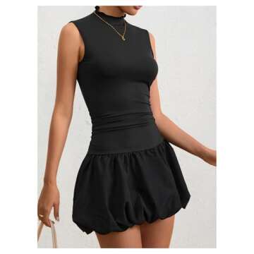 Milumia Women's Stylish Bubble Mini Dress for All Occasions