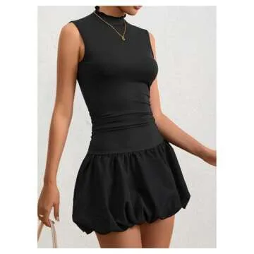 Milumia Women's Stylish Bubble Mini Dress for All Occasions